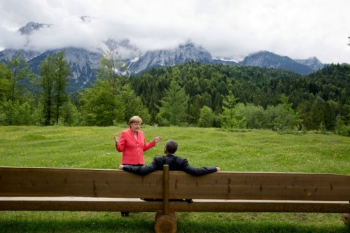 Merkel and Obama at G7 - the main topic was Russia and Ukraine